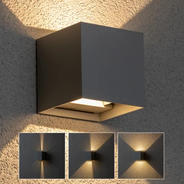 Brilagi - Aplique LED para exterior CUBE LED/6W/230V gris IP54