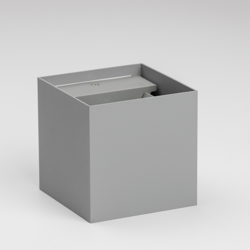 Brilagi - Aplique LED para exterior CUBE LED/6W/230V gris IP54