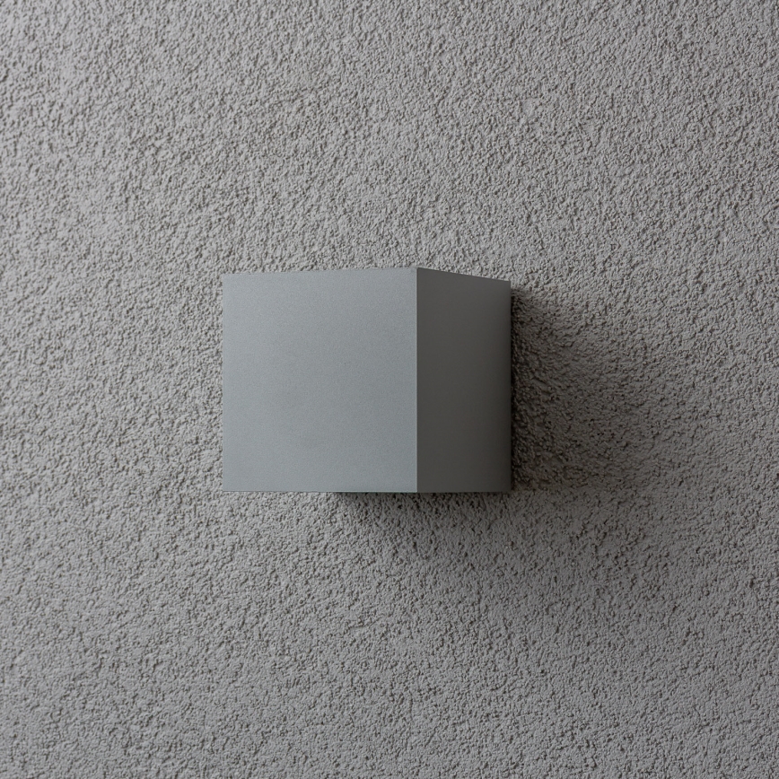 Brilagi - Aplique LED para exterior CUBE LED/6W/230V gris IP54