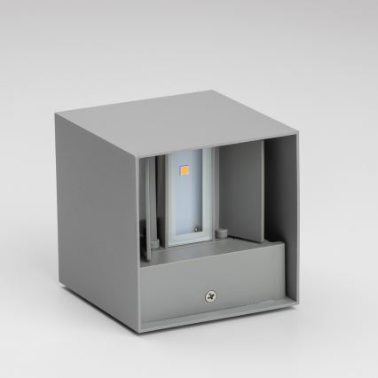 Brilagi - Aplique LED para exterior CUBE LED/6W/230V gris IP54