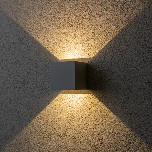 Brilagi - Aplique LED para exterior CUBE LED/6W/230V gris IP54
