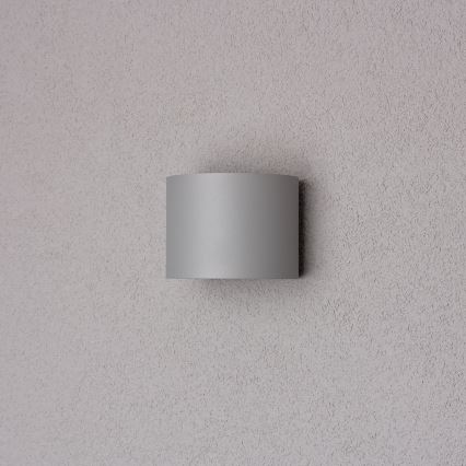 Brilagi - Aplique LED para exterior RONDO LED/6W/230V gris IP54