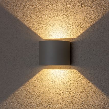 Brilagi - Aplique LED para exterior RONDO LED/6W/230V gris IP54