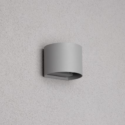 Brilagi - Aplique LED para exterior RONDO LED/6W/230V gris IP54