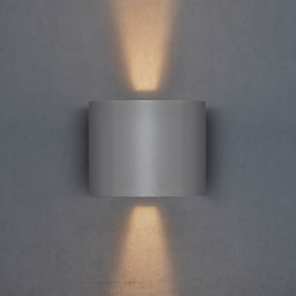 Brilagi - Aplique LED para exterior RONDO LED/6W/230V gris IP54