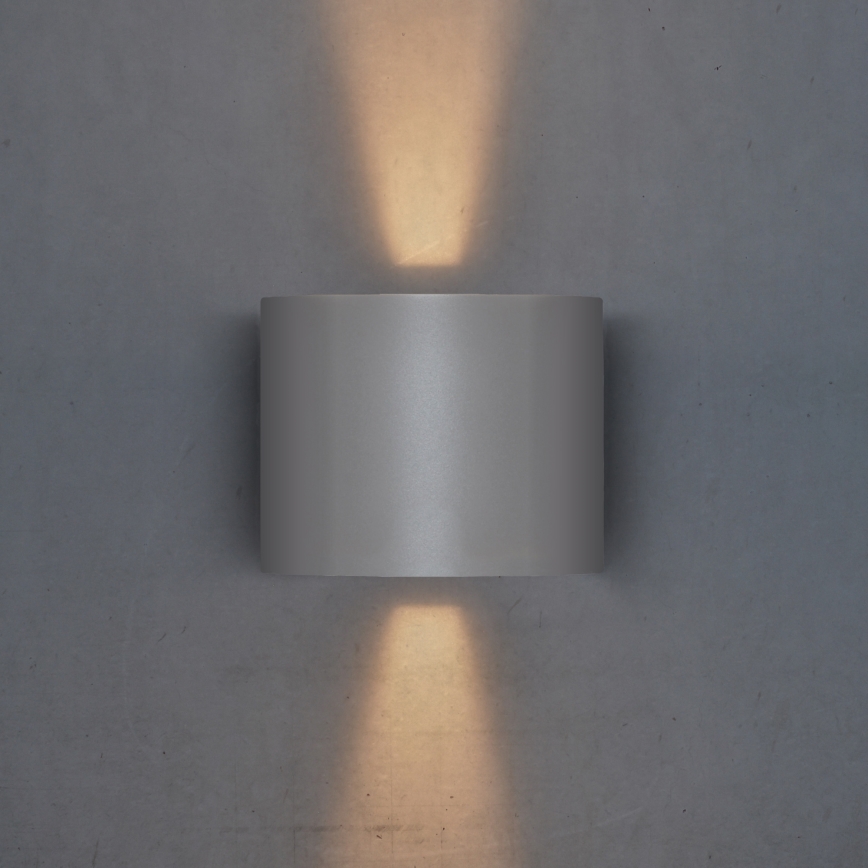 Brilagi - Aplique LED para exterior RONDO LED/6W/230V gris IP54