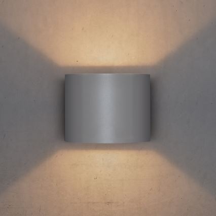 Brilagi - Aplique LED para exterior RONDO LED/6W/230V gris IP54