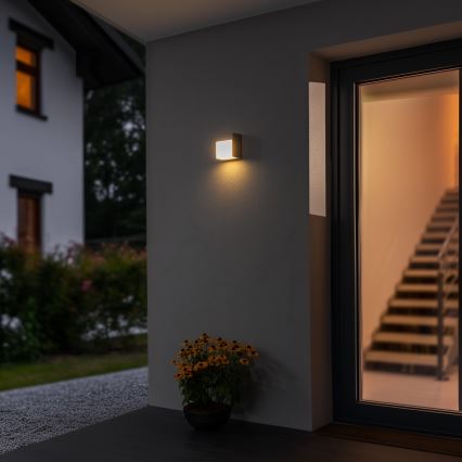 Brilagi - Aplique LED para exterior TERNI LED/12W/230V gris IP44