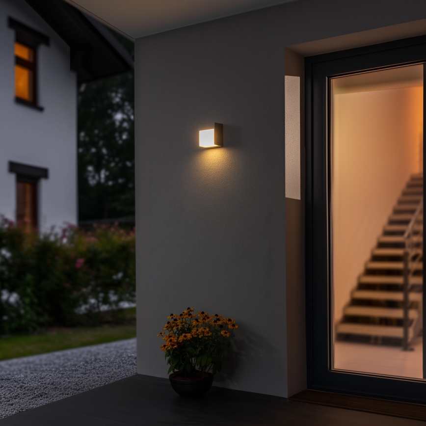 Brilagi - Aplique LED para exterior TERNI LED/12W/230V gris IP44