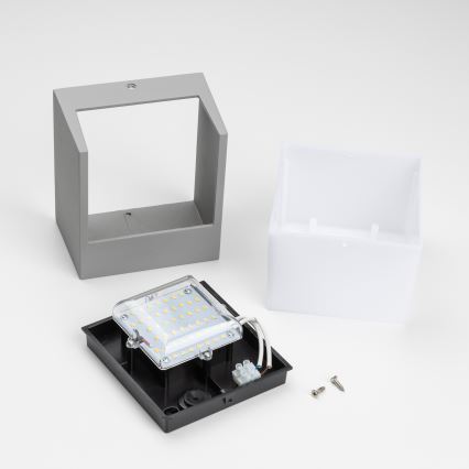 Brilagi - Aplique LED para exterior TERNI LED/12W/230V gris IP44