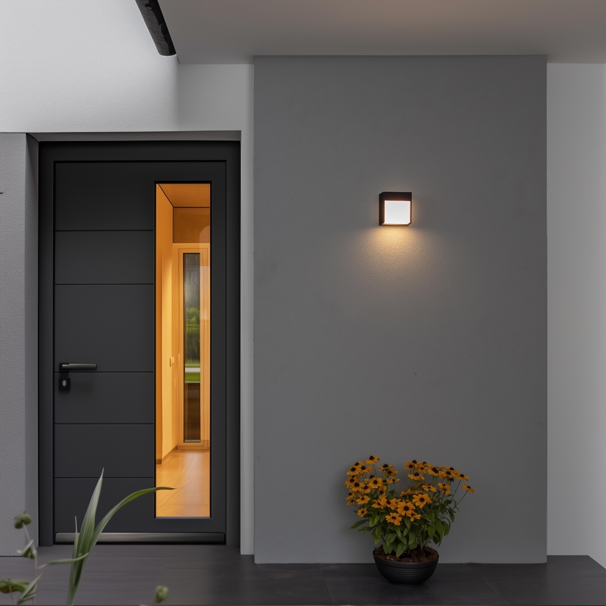 Brilagi - Aplique LED para exterior TERNI LED/12W/230V negro IP44