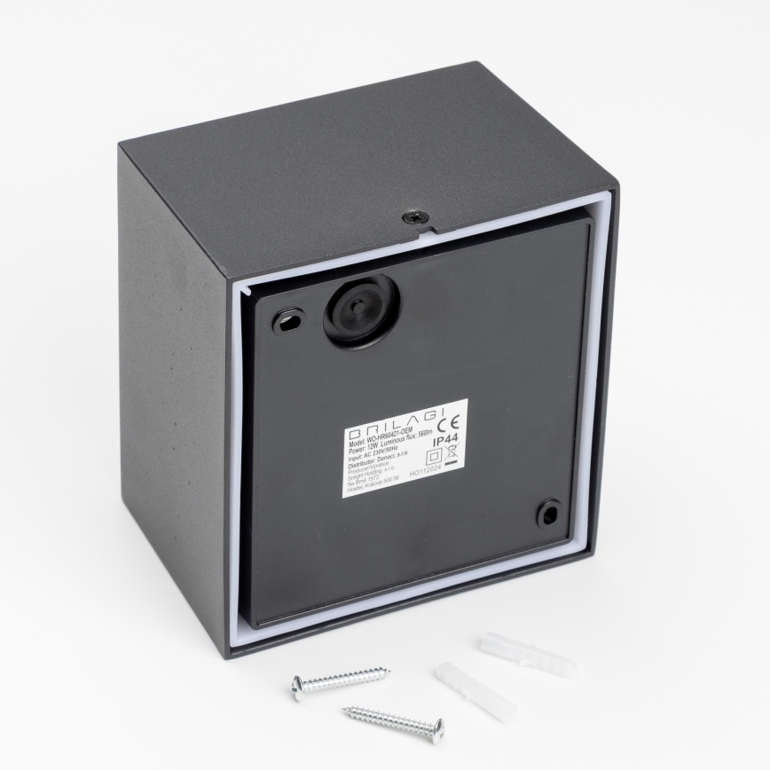 Brilagi - Aplique LED para exterior TERNI LED/12W/230V negro IP44