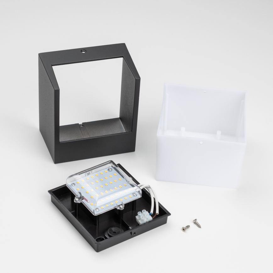 Brilagi - Aplique LED para exterior TERNI LED/12W/230V negro IP44