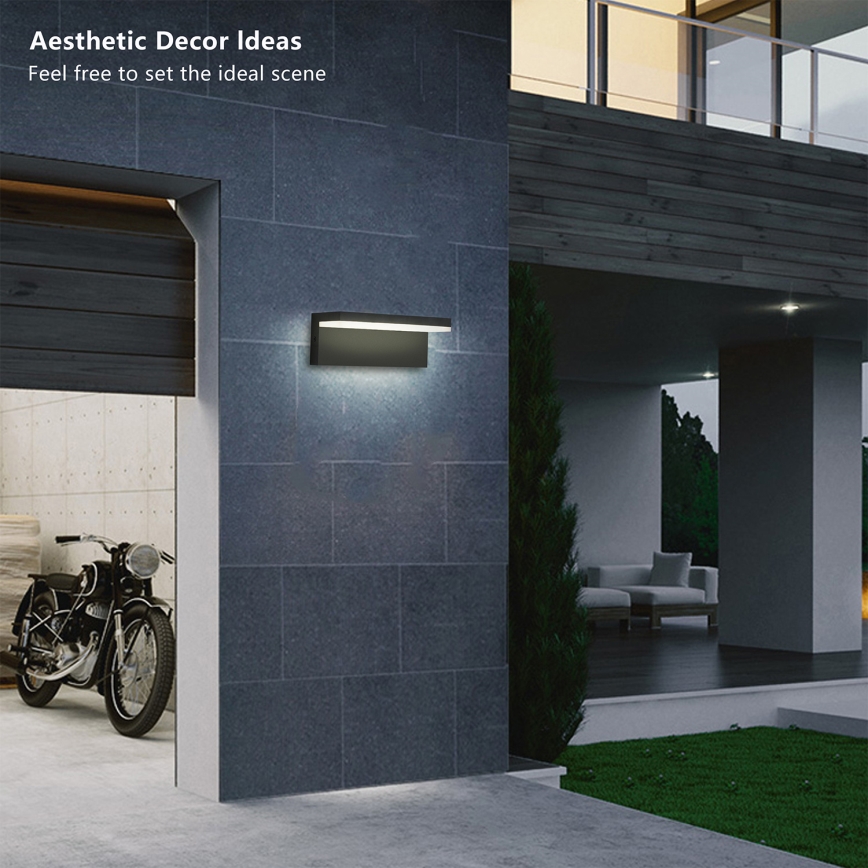 Brilagi - Aplique LED para exterior TESSI LED/10W/230V negro IP54