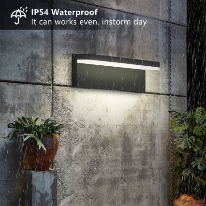 Brilagi - Aplique LED para exterior TESSI LED/10W/230V negro IP54