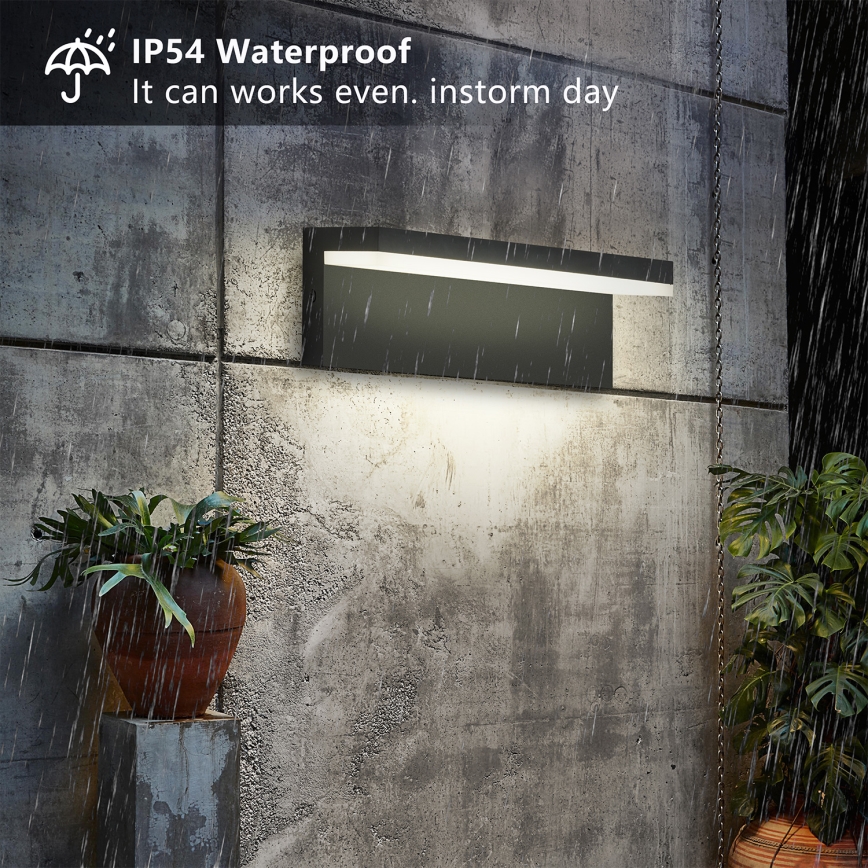 Brilagi - Aplique LED para exterior TESSI LED/10W/230V negro IP54