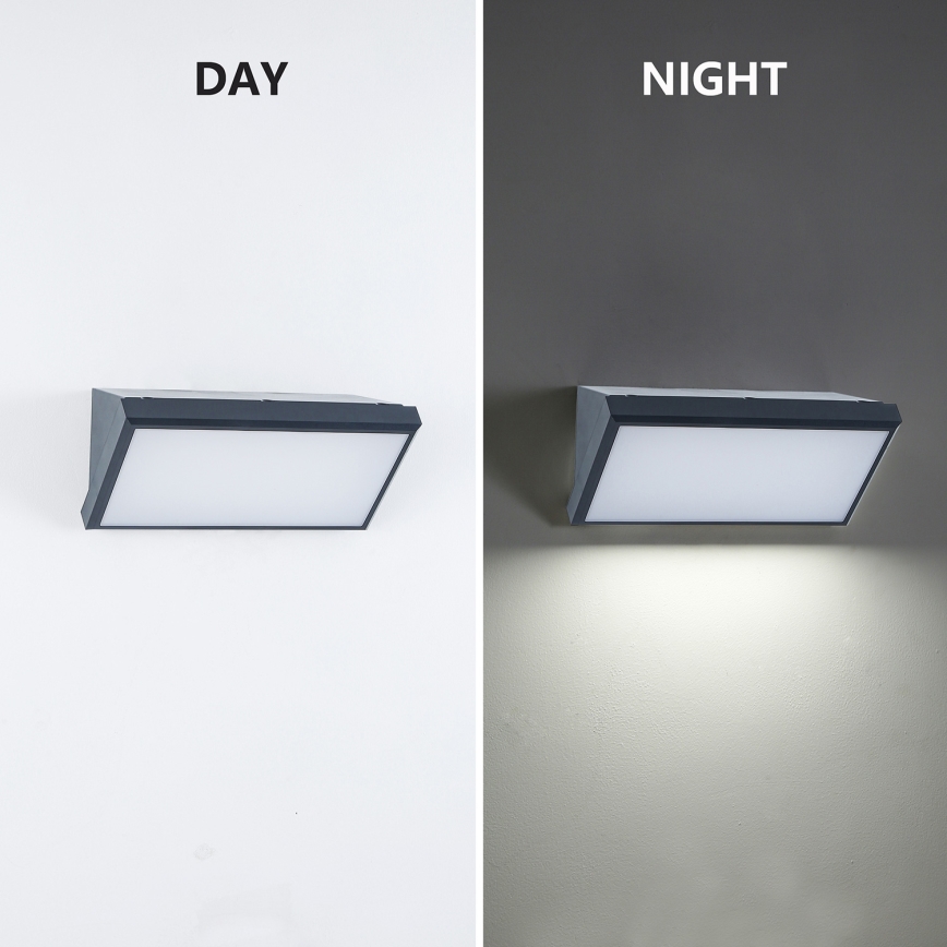 Brilagi - Aplique LED para exterior TRIANGLE LED/20W/230V 3000/4000/6500K antracita IP65