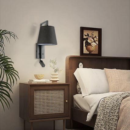 Brilagi - Aplique LED RAYA 1xE14/40W/230V + LED/3W negro