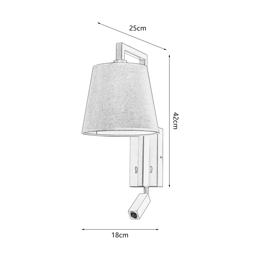 Brilagi - Aplique LED RAYA 1xE14/40W/230V + LED/3W negro