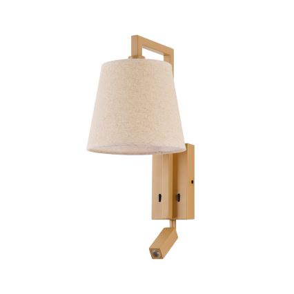 Brilagi - Aplique LED RAYAS 1xE14/40W/230V + LED/3W lino/beige