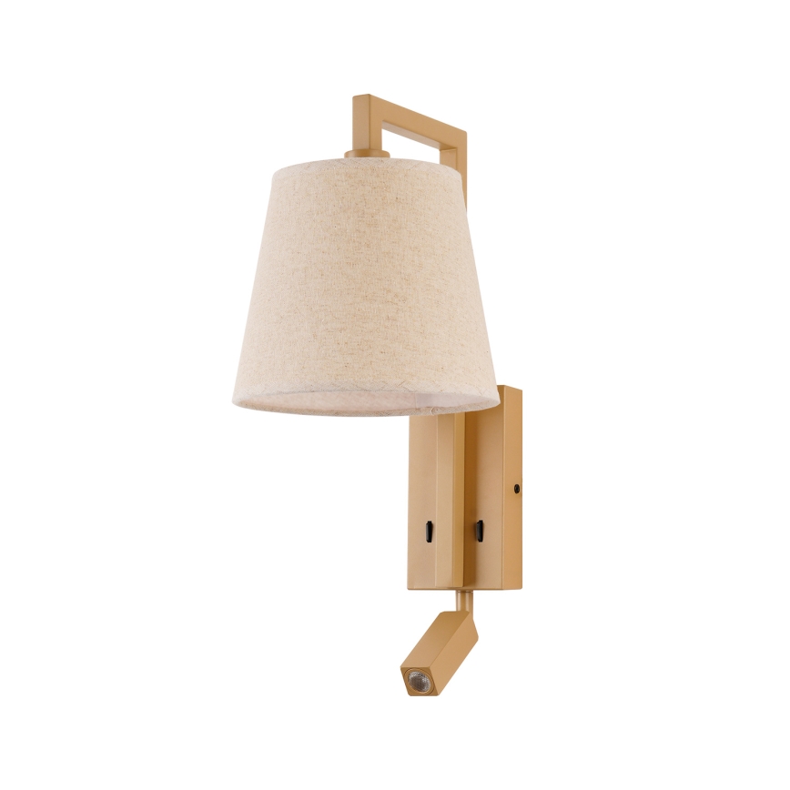 Brilagi - Aplique LED RAYAS 1xE14/40W/230V + LED/3W lino/beige