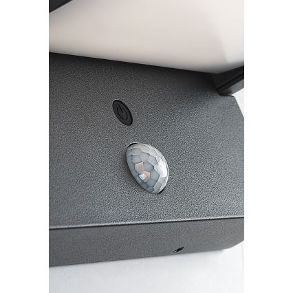 Brilagi - Aplique solar LED con sensor de movimiento y crepuscular ANKLE LED/10W/3,7V 3000 mAh 4000K IP65 antracita