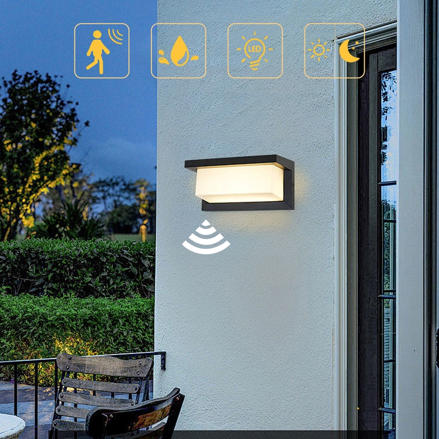 Brilagi - Aplique LED solar con sensor BRICKY LED/5W/6V 4000 mAh IP65