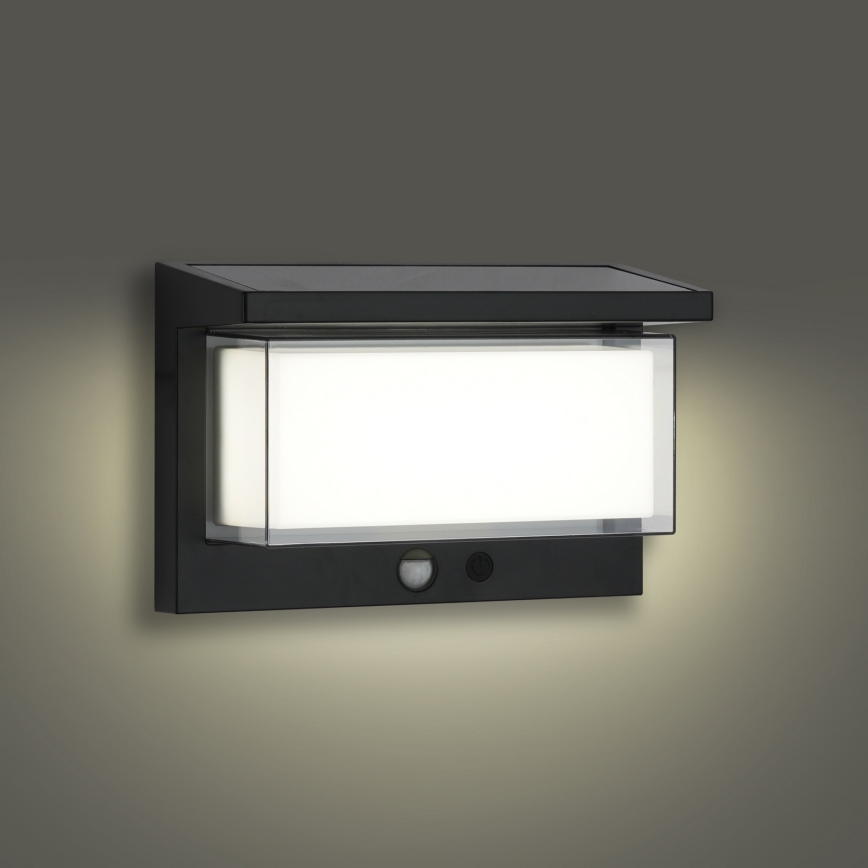 Brilagi - Aplique LED solar con sensor SOL LUME LED/10W/3,7V 4000 mAh IP44