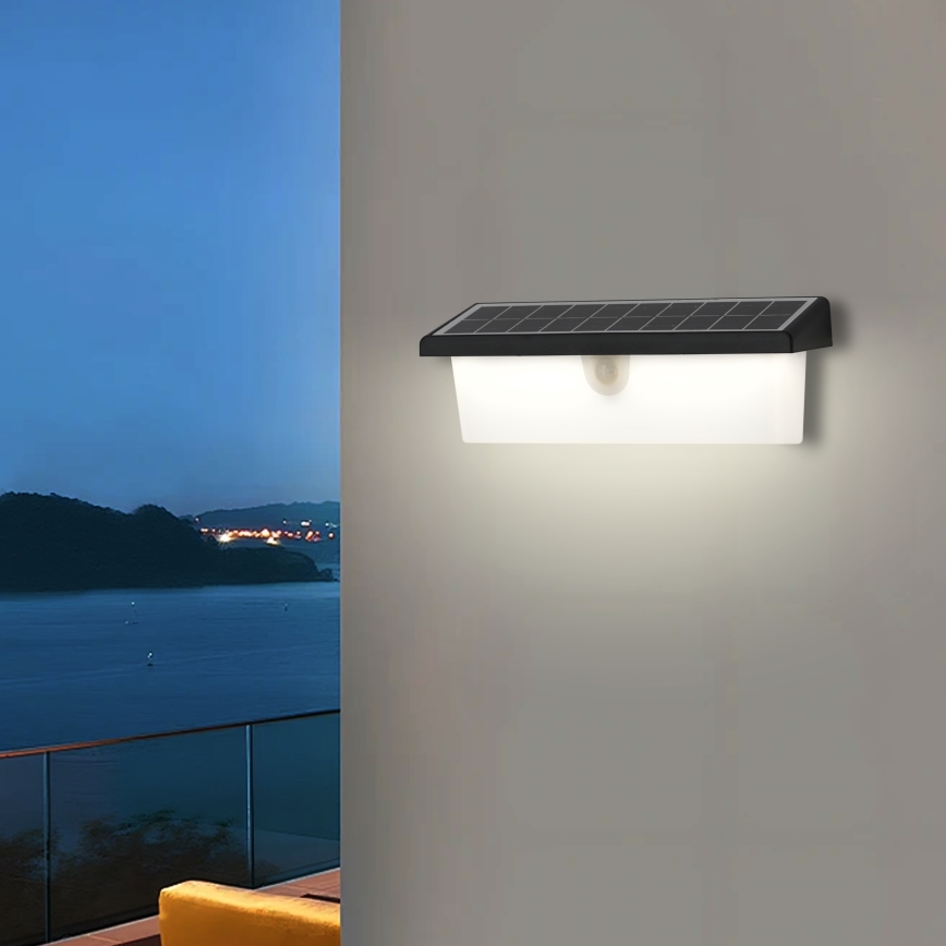 Brilagi - Aplique LED solar con sensor SOL RAY LED/6W/3,7V 2200 mAh IP44