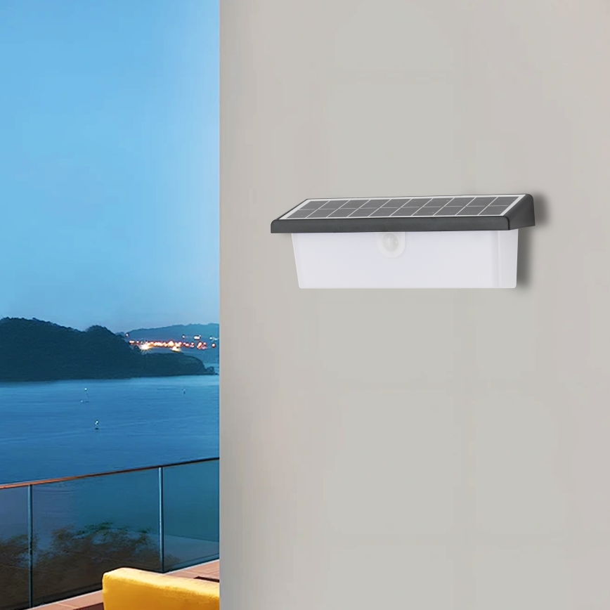 Brilagi - Aplique LED solar con sensor SOL RAY LED/6W/3,7V 2200 mAh IP44