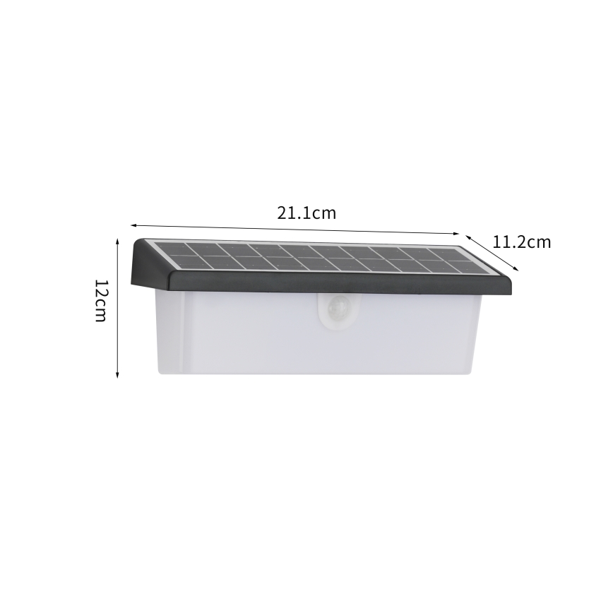Brilagi - Aplique LED solar con sensor SOL RAY LED/6W/3,7V 2200 mAh IP44