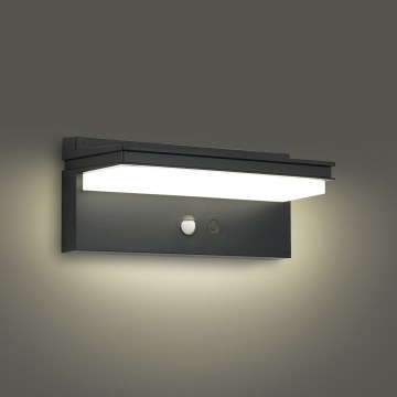 Brilagi - Aplique LED solar con sensor SOL SENSE LED/10W/3,7V 4000 mAh IP44