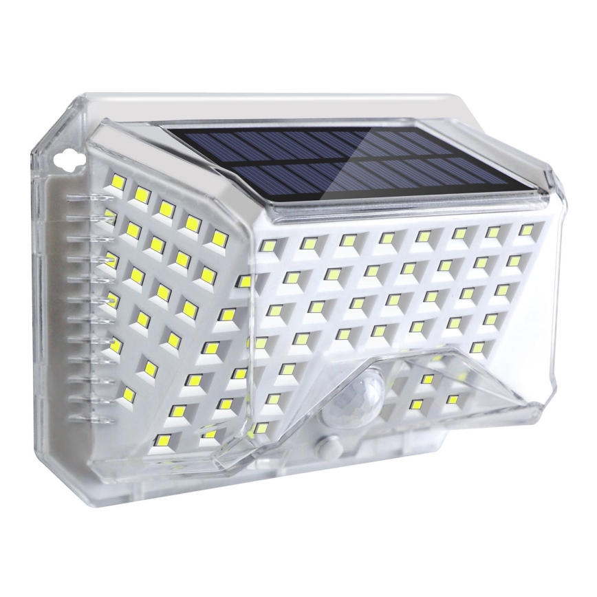 Brilagi - Aplique LED solar con sensor WALLIE LED/4W/5,5V 1200 mAh 6500K IP64 plata