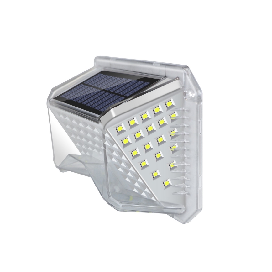 Brilagi - Aplique LED solar con sensor WALLIE LED/4W/5,5V 1200 mAh 6500K IP64 plata