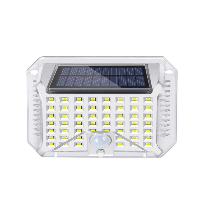 Brilagi - Aplique LED solar con sensor WALLIE LED/4W/5,5V 1200 mAh 6500K IP64 plata