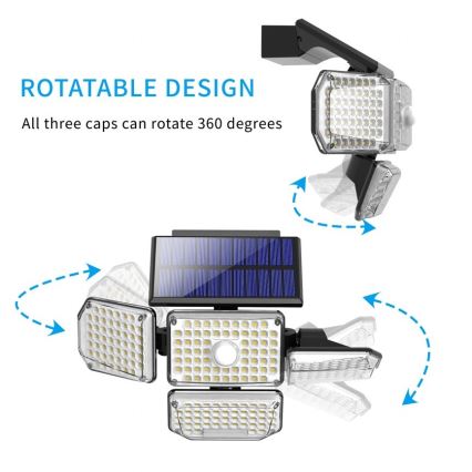 Brilagi - Aplique LED solar con sensor WALLIE LED/5W/5,5V 2400 mAh IP65