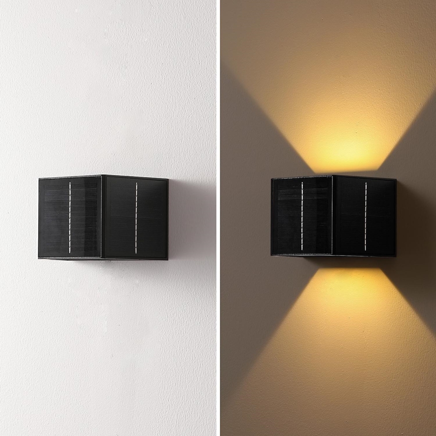 Brilagi - Aplique LED solar SOLAR CUBE LED/2W/3,2V 1300 mAh IP54