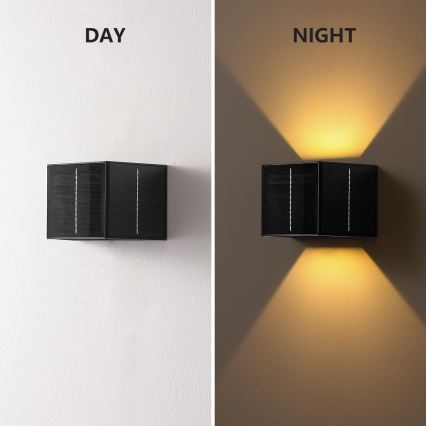 Brilagi - Aplique LED solar SOLAR CUBE LED/2W/3,2V 1300 mAh IP54