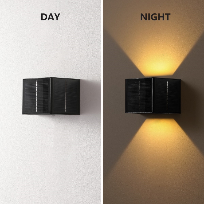 Brilagi - Aplique LED solar SOLAR CUBE LED/2W/3,2V 1300 mAh IP54