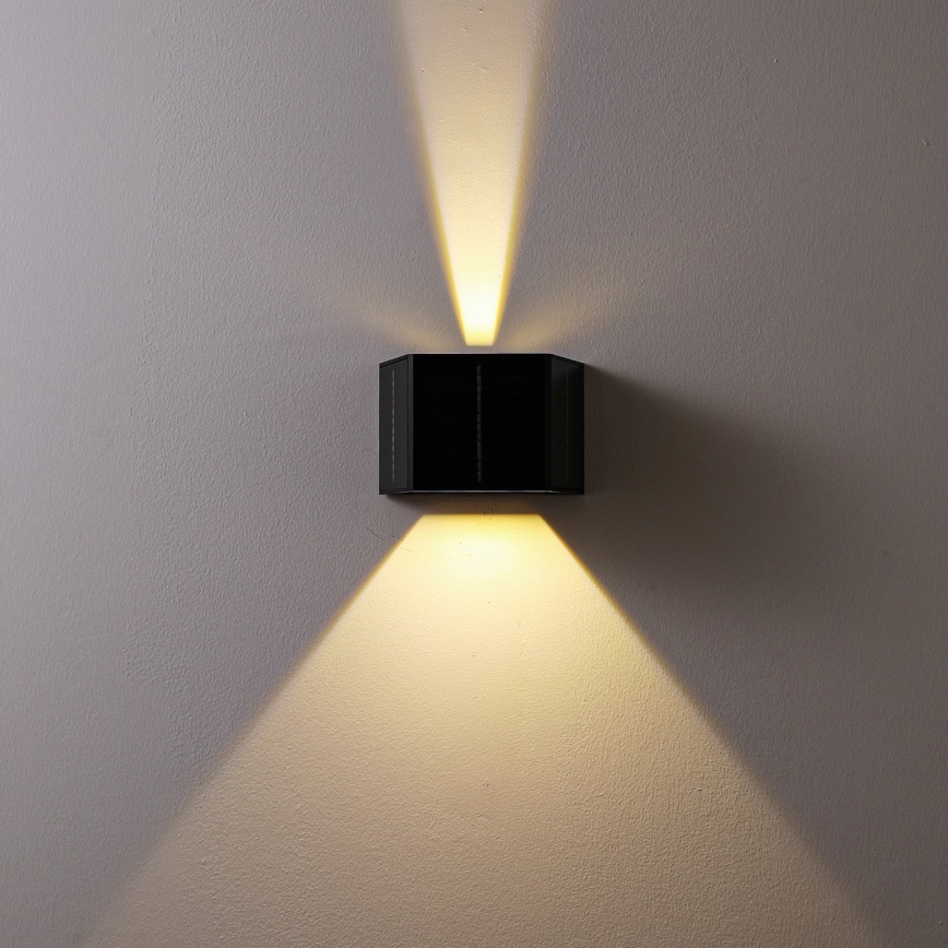 Brilagi - Aplique LED solar SOLAR CUBE LED/2W/3,2V 1300 mAh IP54