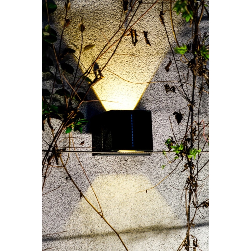 Brilagi - Aplique LED solar SOLAR CUBE LED/2W/3,2V 1300 mAh IP54