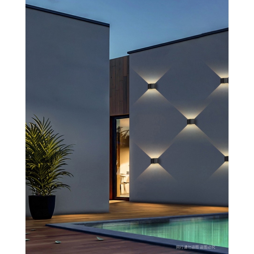 Brilagi - Aplique LED solar SOLAR CUBE LED/2W/3,2V 1300 mAh IP54