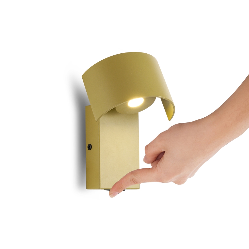 Brilagi - Aplique LED VASTO LED/3W/230V amarillo