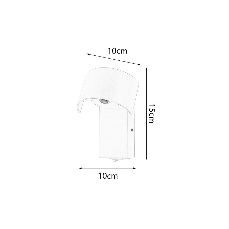 Brilagi - Aplique LED VASTO LED/3W/230V amarillo
