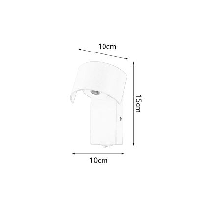 Brilagi - Aplique LED VASTO LED/3W/230V rojo burdeos