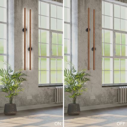 Brilagi - Aplique LED WOODY LINE LED/12W/230V 120 cm roble cereza