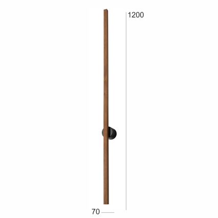 Brilagi - Aplique LED WOODY LINE LED/12W/230V 120 cm roble cereza