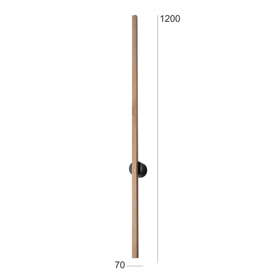 Brilagi - Aplique LED WOODY LINE LED/12W/230V 120 cm roble