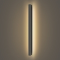 Brilagi - Aplique mural exterior LED LINEAR LED/22W/230V 3000K IP65 100 cm negro