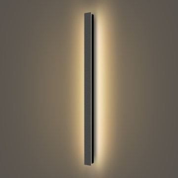Brilagi - Aplique mural exterior LED LINEAR LED/22W/230V 3000K IP65 100 cm negro